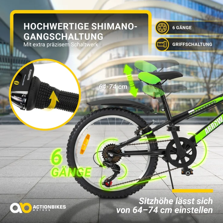 Actionbikes Kinderfahrrad Arrow 20 Zoll Kinderrad Gangschaltung Kinder Fahrrad – Bild 3