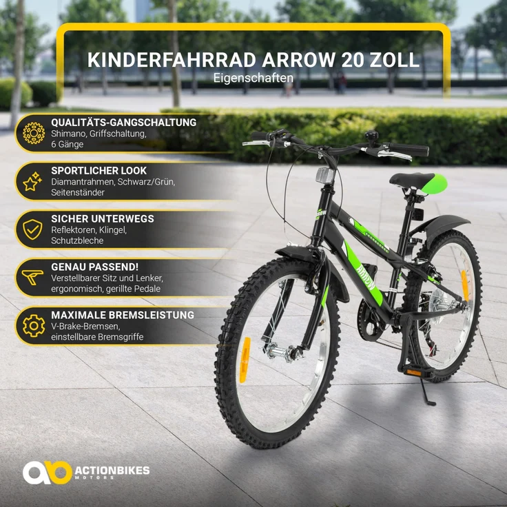 Actionbikes Kinderfahrrad Arrow 20 Zoll Kinderrad Gangschaltung Kinder Fahrrad – Bild 2