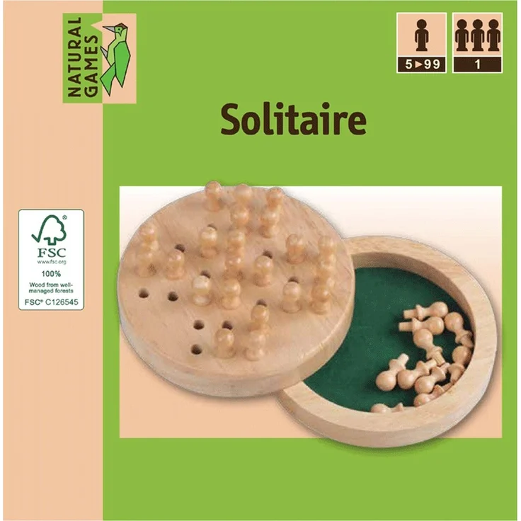 Natural Games Solitaire Holz. 12 cm