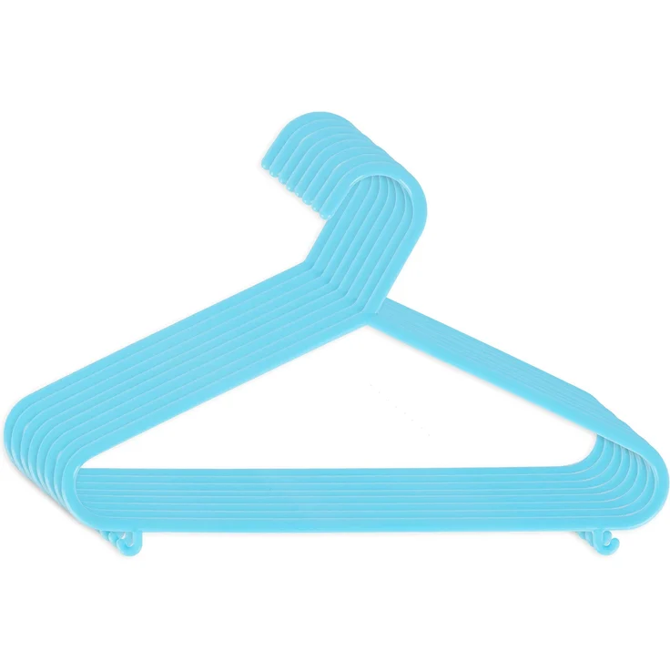Bieco Kleiderbügel Kinder 8 St. Hellblau | Länge ca 30 cm | Baby Kleiderbügel | Kunststoff Kleiderbügel Kinder Baby | Baby Organiser Für Kleiderschrank | Kleiderbügel Baby | Baby Clothes Hangers – Bild 1