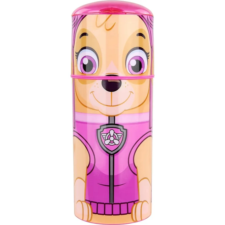 P:os 33666 - Trinkflasche für Kinder im Paw Patrol - Skye Design, ca. 350 ml, auslaufsicher, mit integriertem Strohhalm, aus Kunststoff (Tritan), bpa- und phthalatfrei