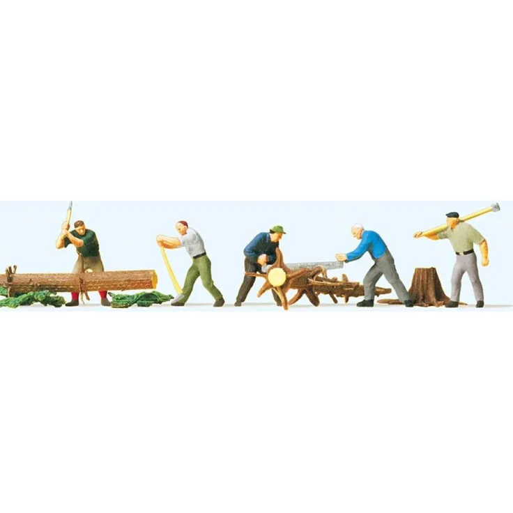 Preiser 10495 H0-Holzfäller. Stämme