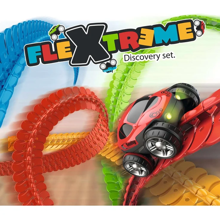 Smoby 'Flextrem Anfänger-Set', Autorennbahn-Set, 4,4 Meter Streckenlänge, 184 Teile, ab 4 Jahren - Preisvergleich – Bild 4