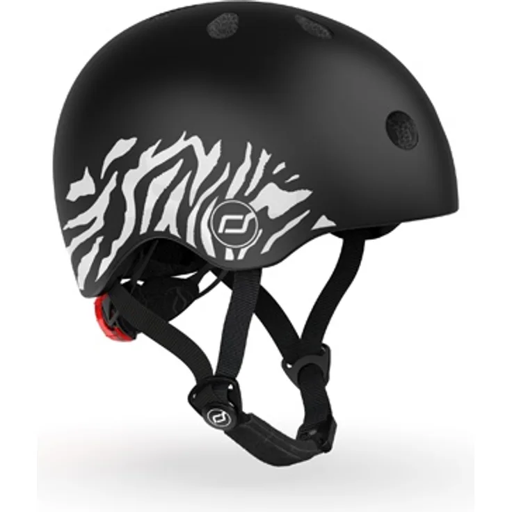 Kinder Helm, "Graphic Zebra" einstellbar XXS bis S, für Kinder KU von 45 bis 51 cm, Scoot and Ride