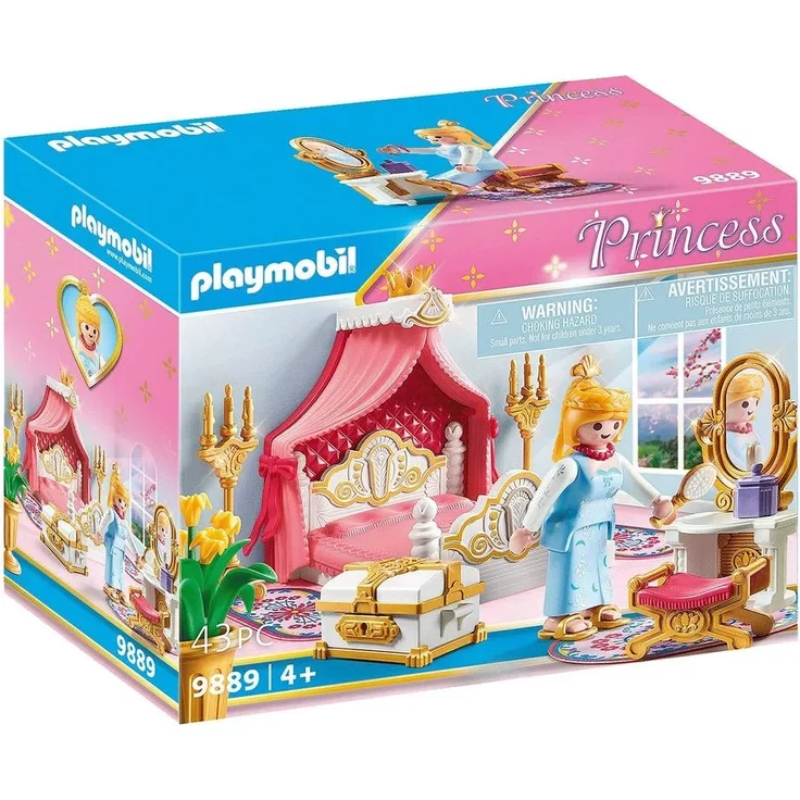PLAYMOBIL Princess 9889 'Schlafzimmer mit Himmelbett', 43 Teile, ab 4 Jahren
