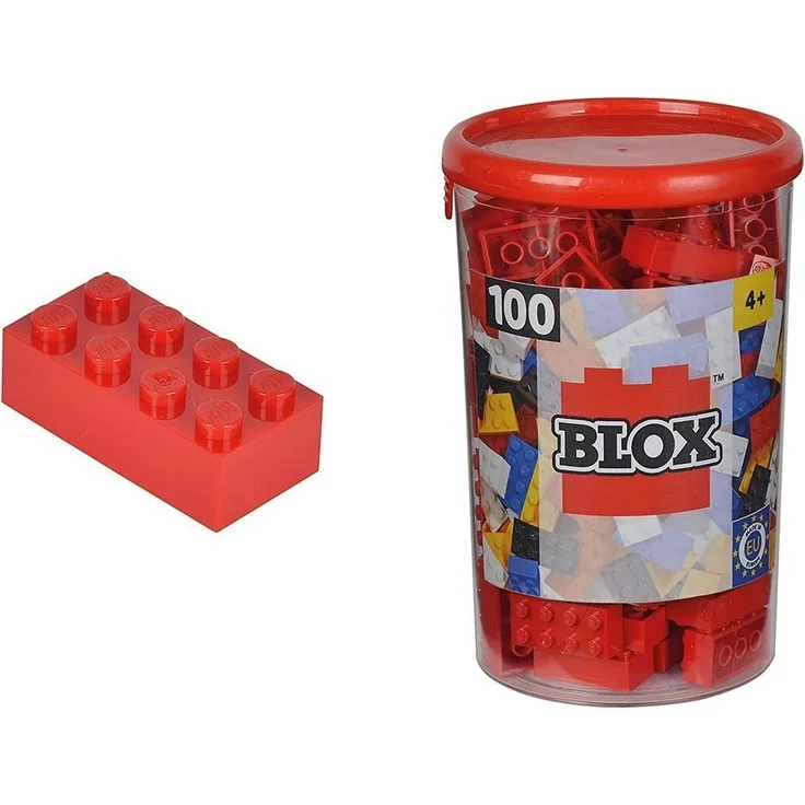 Simba - Blox Steine in Dose, 100 Teile, rot (10411890)