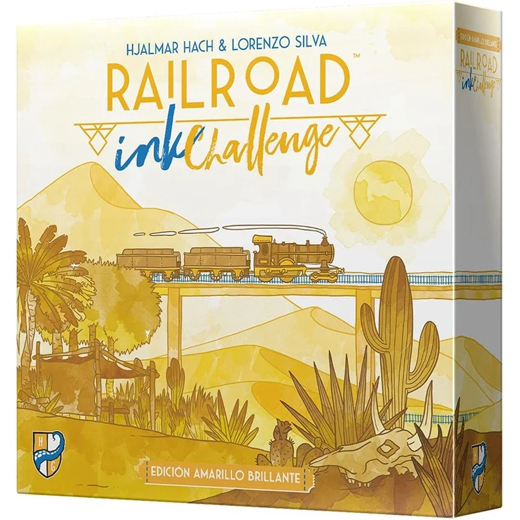 Asmodee | Railroad Ink Challenge-Shining Yellow Edition | Brettspiel | 1-4 Spieler | ab 8 Jahren | 15-30 Minuten Spielzeit