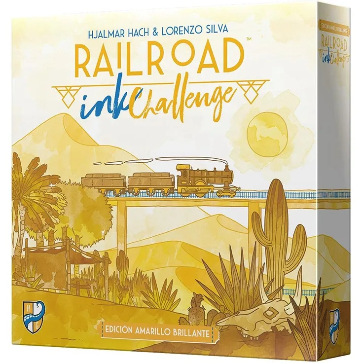 Asmodee | Railroad Ink Challenge-Shining Yellow Edition | Brettspiel | 1-4 Spieler | ab 8 Jahren | 15-30 Minuten Spielzeit