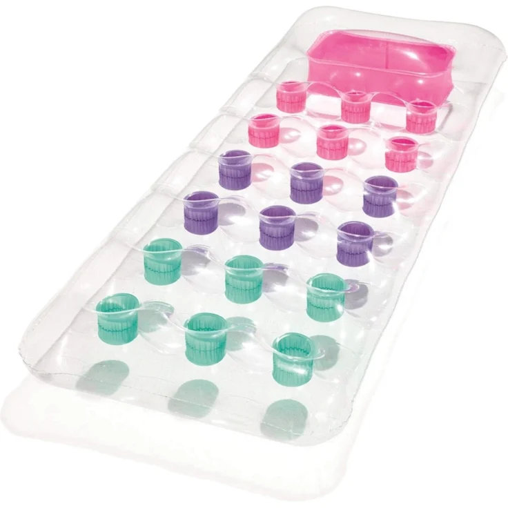 Bestway 43040 Solar Luftmatratze mit Sichtfenster (188 x 71 cm, Transparent)