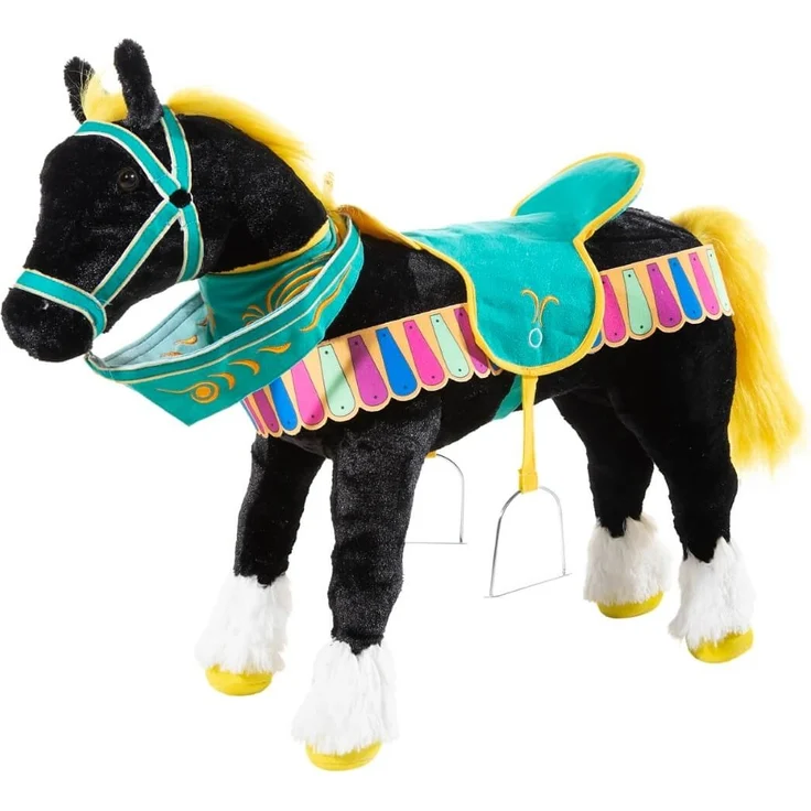 Karussellpferd schwarz mit Sound – Bild 2