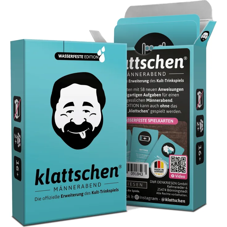 DENKRIESEN - klattschen® - Männerabend - WASSERFESTE EDITION "Das wahrscheinlich beste Trinkspiel aller Zeiten"
