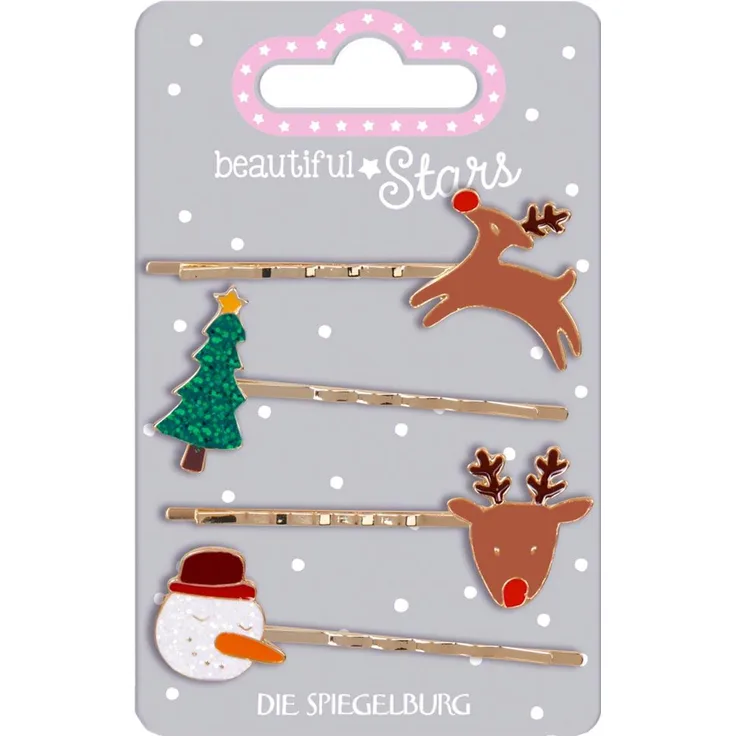 Spiegelburg Bobby Pins Xmas - beautiful Stars