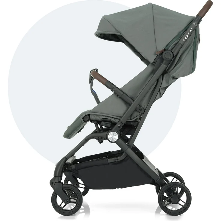 my junior® Buggy PICO² | bis 22kg | Einhand AutoFold-Klappmechanismus | Ergonomische Liegeposition nach IGR e. V. | großes Sonnenverdeck UV50+ | Handgepäckmaß | 2 Belüftungsfenster - Sage Green – Bild 1