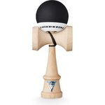Original KROM Pro Kendama aus Holz für Anfänger und Fortgeschrittene - POP Black- Geschicklichkeitsspiel für draußen und drinnen - Holzspielzeug mit Schnur und Ball - Kendama Skilltoy Kugelfangspiel