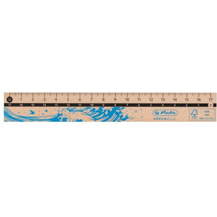 Herlitz Lineal 17cm GREENline aus Holz sortiert, 1 Stück - Preisvergleich – Bild 2