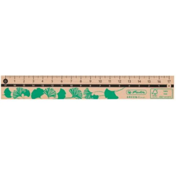 Herlitz Lineal 17cm GREENline aus Holz sortiert, 1 Stück - Preisvergleich – Bild 3