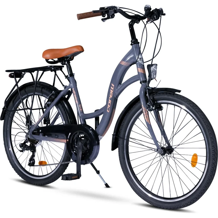 26"" Zoll Alu City Bike Mädchen Fahrrad Aluminium Shimano 21 Gang RH 13-14"" - Preisvergleich – Bild 1