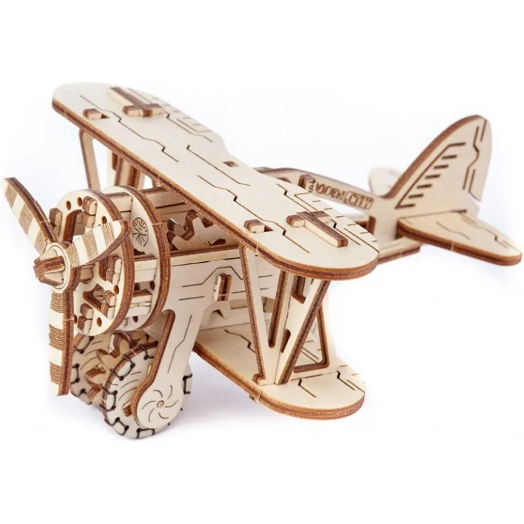 modellflugzeug Bausatz Holz natur 63 Teile