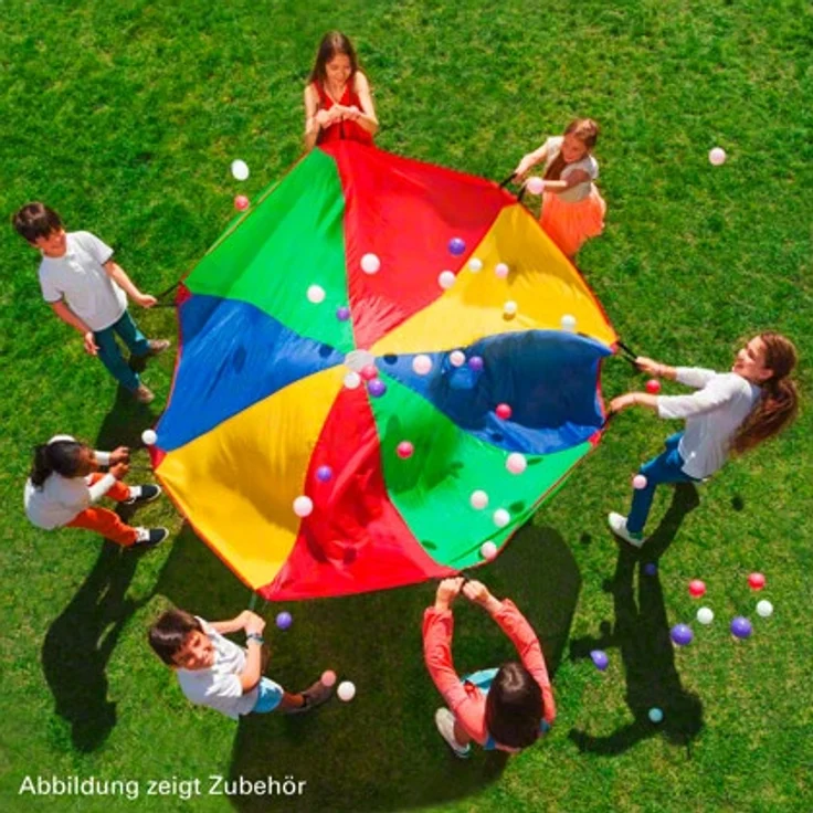 Schwungtuch, Tuch Spiel Kindergarten Schule Turnen, Schwungtücher, ø 1,8 m – Bild 2