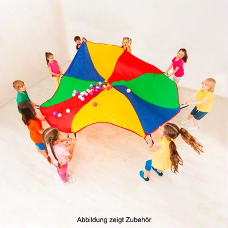 Schwungtuch, Tuch Spiel Kindergarten Schule Turnen, Schwungtücher, ø 1,8 m – Bild 1