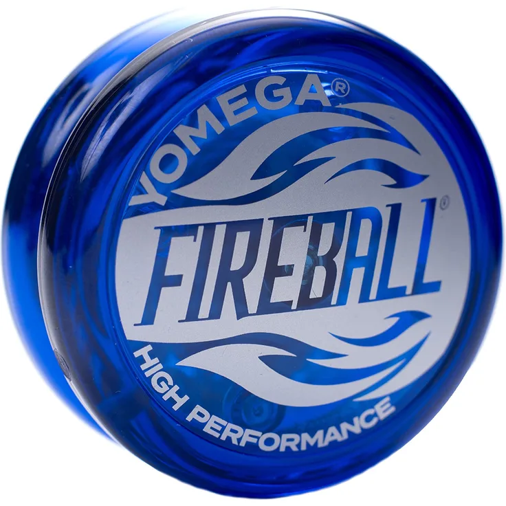 Yomega Fireball YoYo – leistungsstarkes, reaktionsfreies, transaxsives Yoyo, ideal für Saitentricks für fortgeschrittene Spieler wie Profis + 2 Jo-Jo-Saiten (blau)