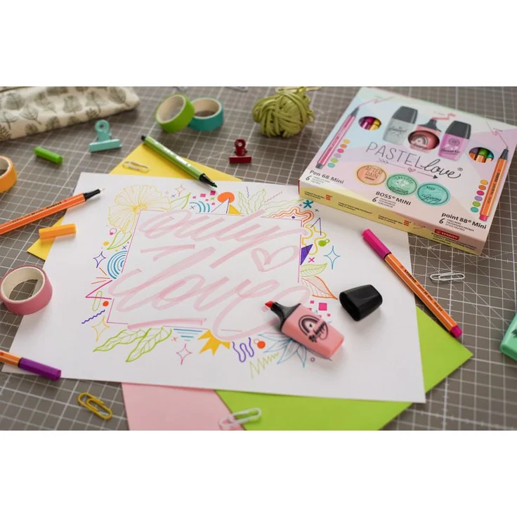 Stifte-Set – STABILO Pastellove Set – 18er Pack - Fineliner, Premium-Filzstifte & Textmarker – Bild 9