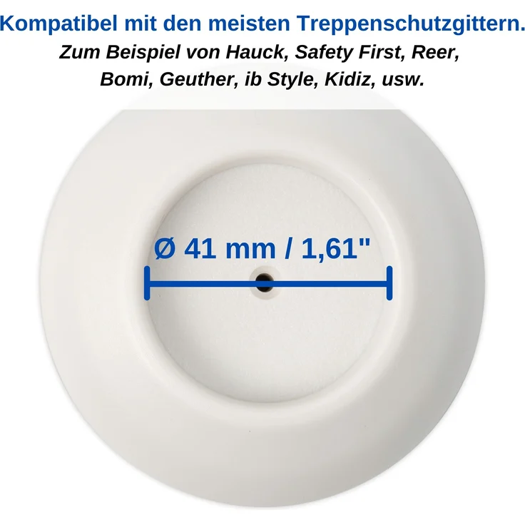 Türgitter Wandschutz Pads, für max. Ø 4. 1 cm Druckschraubenköpfe, 4 Pack für Türschutzgitter, Treppengitter Schutz vor Beschädigungen an Wänden – Bild 4