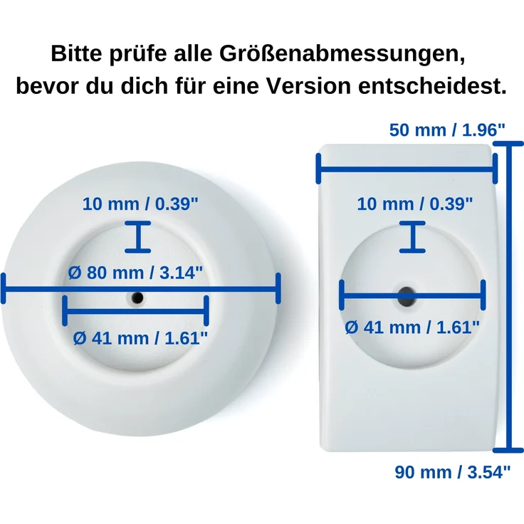 Türgitter Wandschutz Pads, für max. Ø 4. 1 cm Druckschraubenköpfe, 4 Pack für Türschutzgitter, Treppengitter Schutz vor Beschädigungen an Wänden – Bild 9
