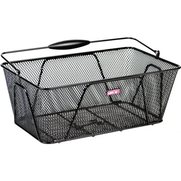 Hinterradkorb Un`x Rafello 44x26x17cm, schwarz, engmaschig