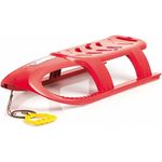 Kinderschlitten Bullet, Kunststoffschlitten in rot mit Zugseil ab 3 Jahre