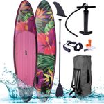 BRAST SUP Board Lady Aufblasbares Stand up Paddle Set für Frauen 300cm Tropic incl. Zubehör Fußschlaufe Paddel Pumpe Rucksack