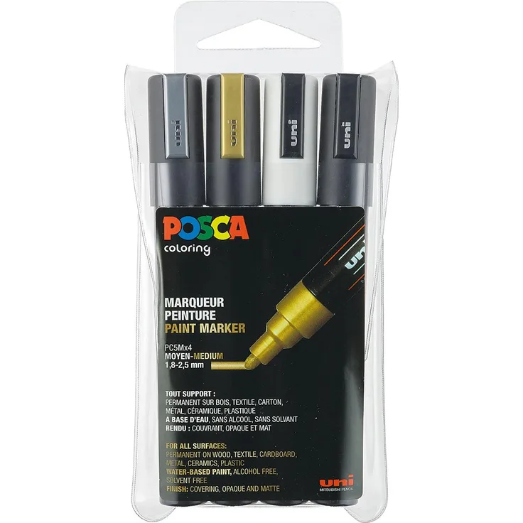 uni-ball Marker POSCA PC-5M 4er Set