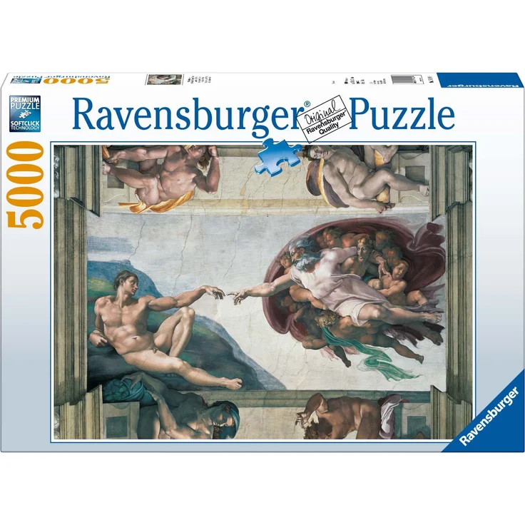 Ravensburger - Michelangelo - Die Erschaffung des Adam, 5000 Teile Puzzle