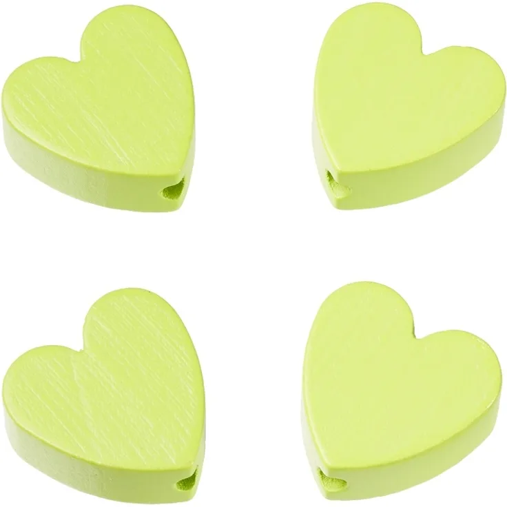 Schnulli-Herz 20 x 20 x 8 mm, DL 3 mm, lemon, Btl. 4 St.