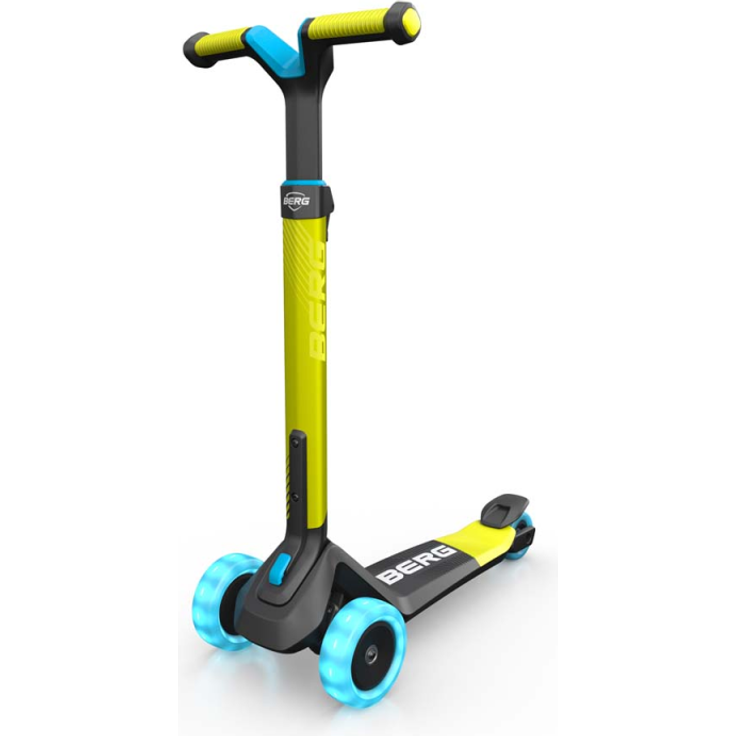 BERG Scooter - Tretroller Nexo lime + Lights LED-Räder