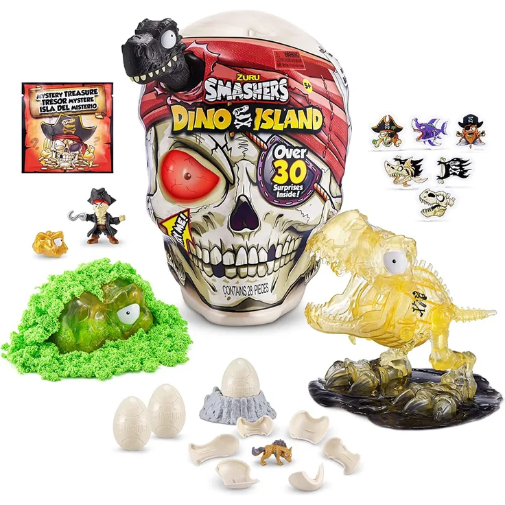 Smashers Dino Island riesiger Piratenkopf mit Dinosaurier T-Rex und über 30 Überraschungen!