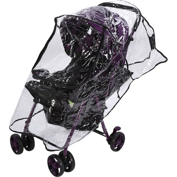 Klar Kinderwagen Regen Abdeckung PVC Universal Wasserdicht Lüftung Winddicht Staub Wetter Schild Regenschirm Kinderwagen Abdeckung Zubehör