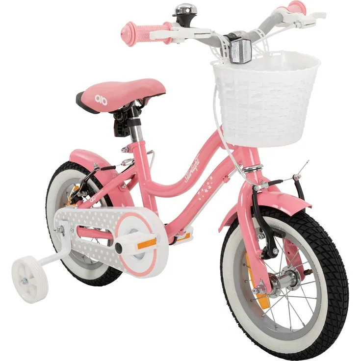 Kinderfahrrad Starlight 12 Zoll Kinder Mädchen Fahrrad mit Stützrädern Kinderrad