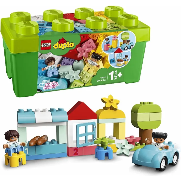 LEGO DUPLO 10913 'Steinebox', 65 Teile, ab 18 Monaten, Bauset mit Aufbewahrungsbox, Lernspielzeug für Kleinkinder