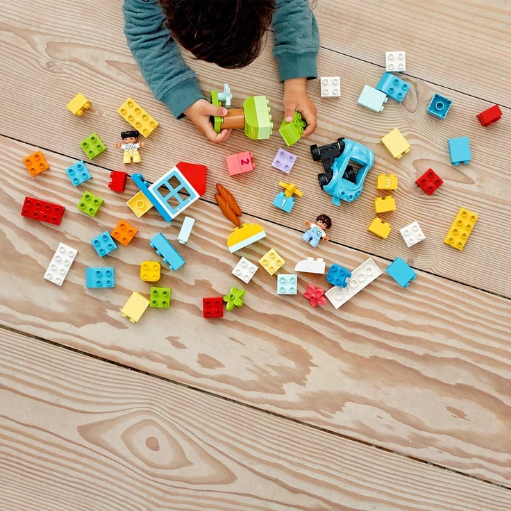 LEGO DUPLO 10913 'Steinebox', 65 Teile, ab 18 Monaten, Bauset mit Aufbewahrungsbox, Lernspielzeug für Kleinkinder – Bild 6