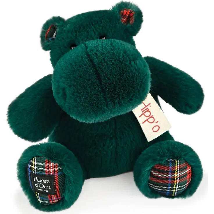 Histoire d'ours - Plüschtier Nilpferd – Nilpferd – Tannengrün – 25 cm – HO3200
