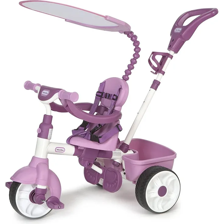 Little Tikes 4-in-1 Basis Edition Dreieck- Dreirad für Kleinkinder - Alter 9 Monate bis 3 Jahre - Ganztägiges aktives Spiel - Pink