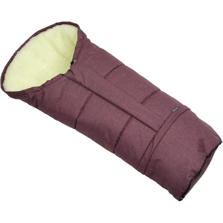 BAMBINIWELT Winterfußsack Fußsack für Kinderwagen, Buggy oder Schlitten, in Mumienform, aus Wolle, Größe anpassbar, MUMIE MELIERT (bordeaux MELIERT)