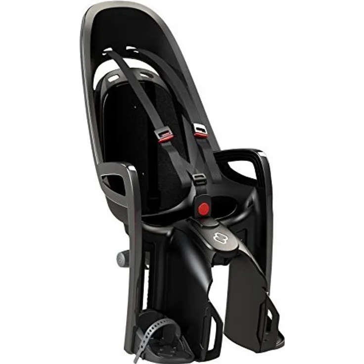 HAMAX Fahrrad Kindersitz Zenith mit Gepäckträger-Adapter - grau/schwarz