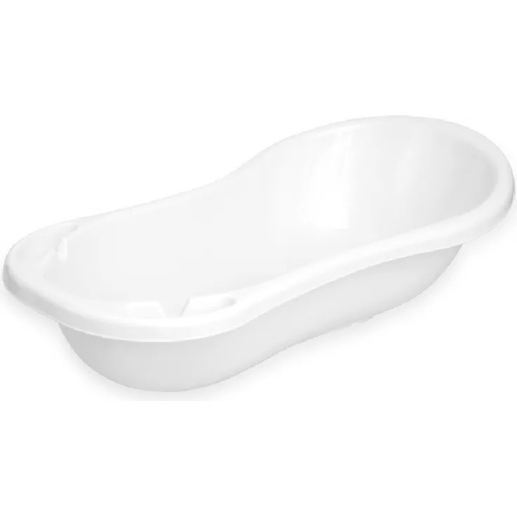 Lorelli Baby Badewanne 100 cm mit Ablagefächern, anatomische Form, Kunststoff, Farben:weiß