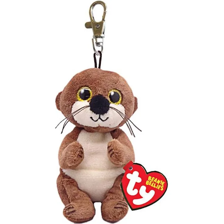 TY Beanie Bellies Clip, "Mitch", Otter, ca 10 cm.