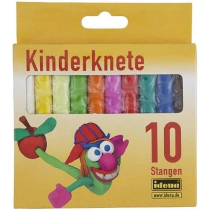 Idena 619064 - Knete, 10 Stangen in Kartonetui
