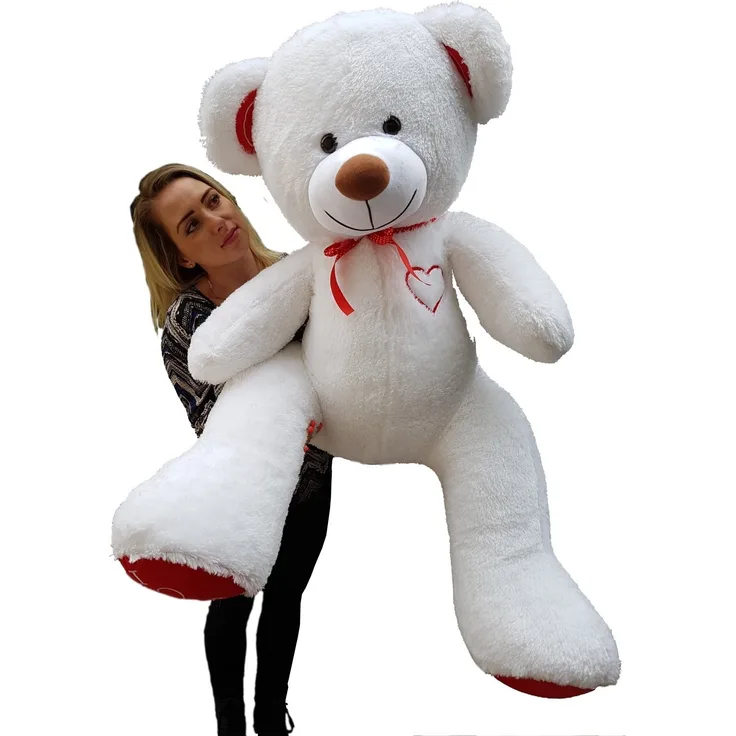 Odolplusz Riesen Teddybären 160 cm - Baby Kuscheltiere Große Teddy - Kuscheltier Für Babys Riesen Teddybär - XXL Plüschtier Teddy Bär , Geschenkideen Zum Geburtstag, Geschenke Zum Jahrestag (Weiss)