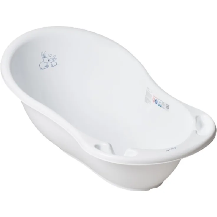 Chipolino Babybadewanne Marea Hase, 102 cm lang, Ablagefächer, ab Geburt weiß