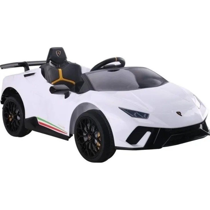 Elektrische Fahrt auf Auto Lamborghini Huracan Weiß